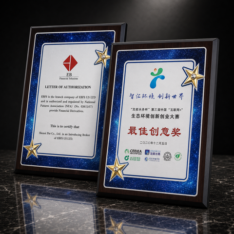 Blue Star Framed Recognition Plaque - custom plaques and frames with your logo